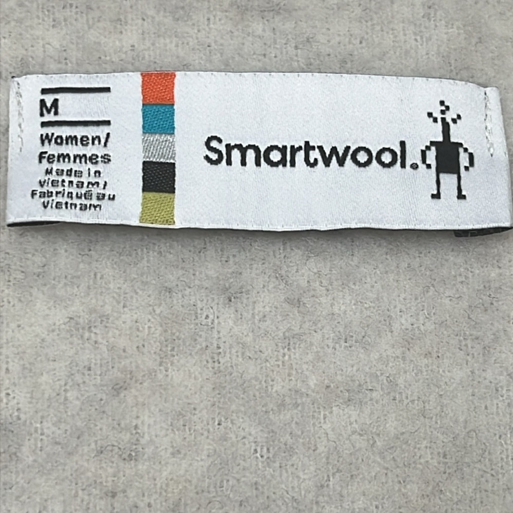 Smartwool Women's Gray and Cream Jacket Wool Fleece Jacket - Picture 4 of 9